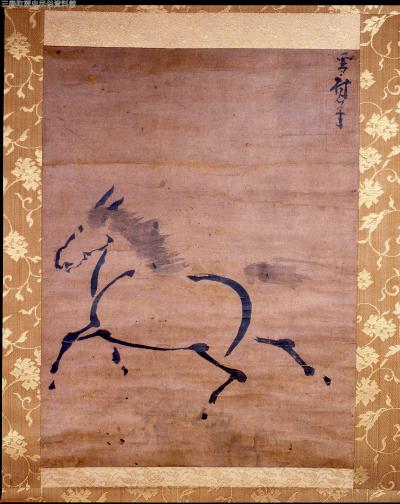 s-82_雪村筆奔馬図